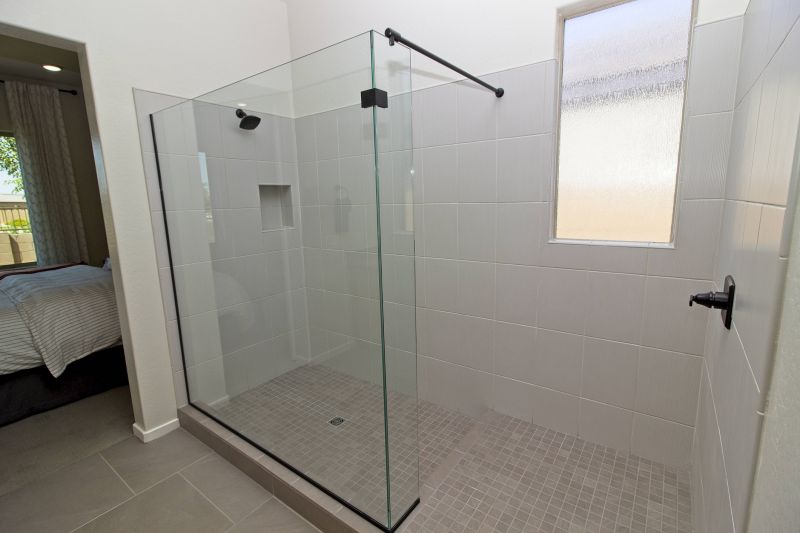 Open Walk-In Shower with Bench